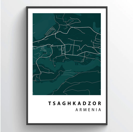 Tsaghkadzor City Map Poster