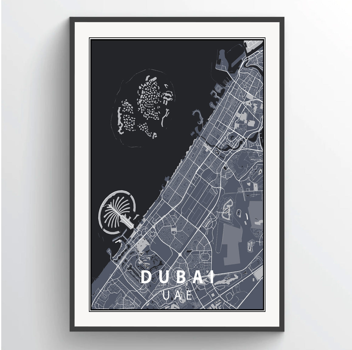 Dubai City Map Portrait Poster