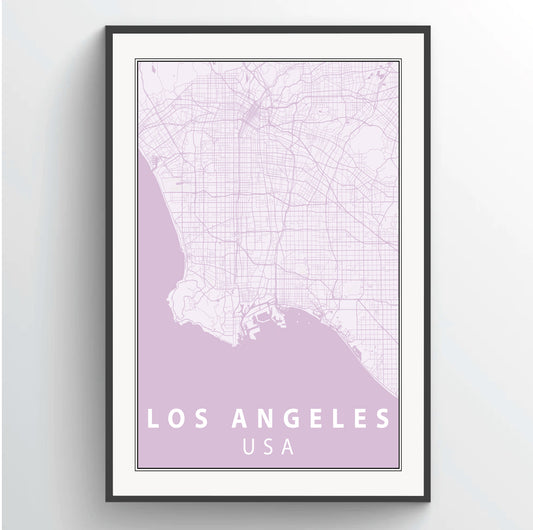 Los Angeles City Map Poster