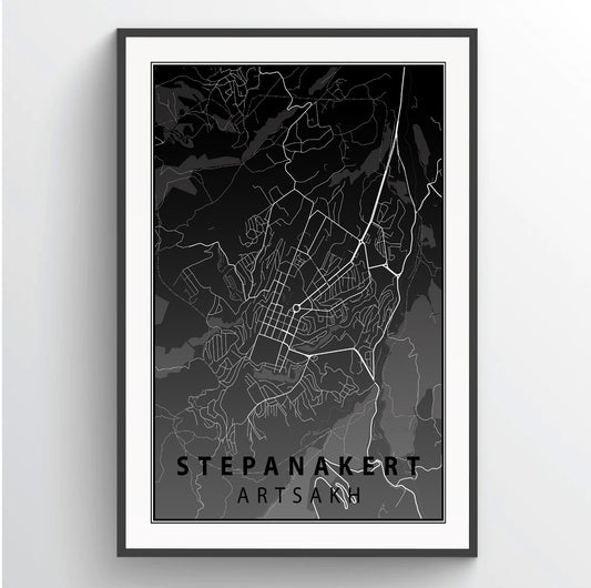 Stepanakert City Map Portrait Poster