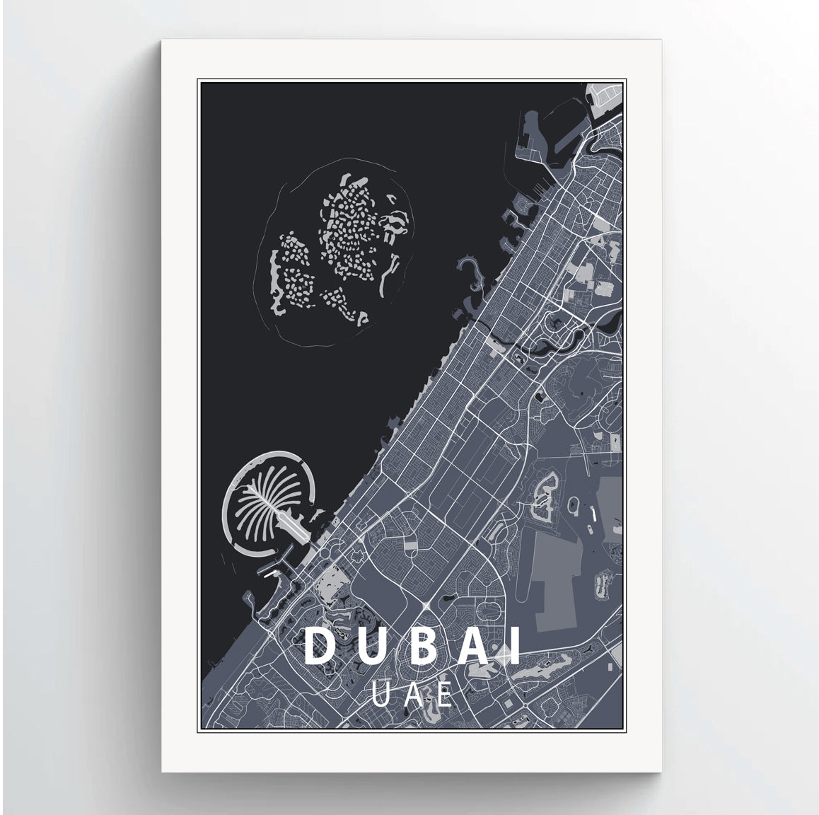 Dubai City Map Portrait Poster