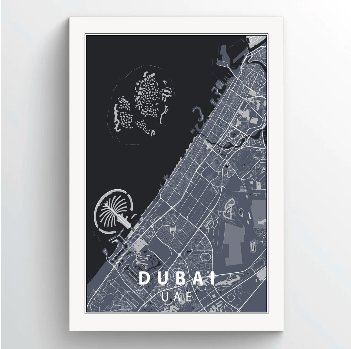 Dubai City Map Portrait Poster