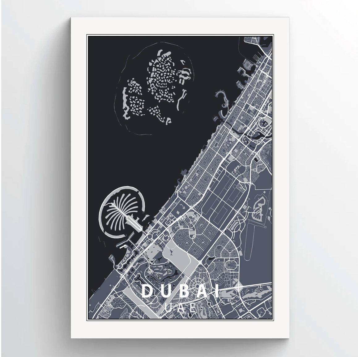 Dubai City Map Portrait Poster