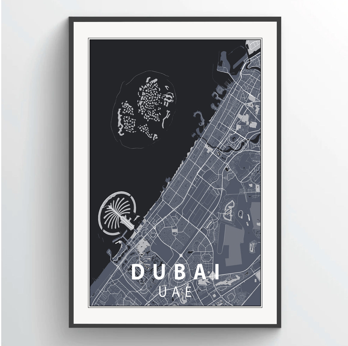 Dubai City Map Portrait Poster