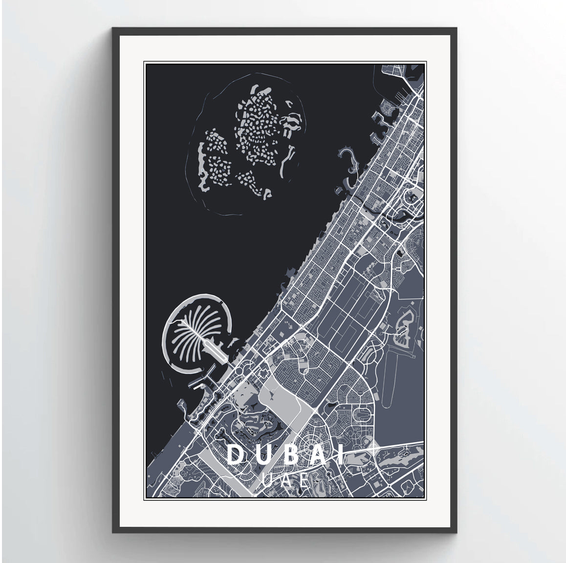 Dubai City Map Portrait Poster