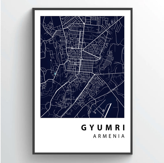 Gyumri City Map Poster