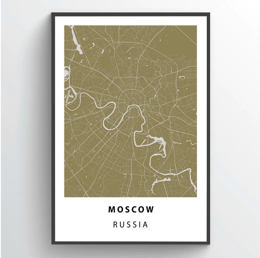 Moscow City Map Poster