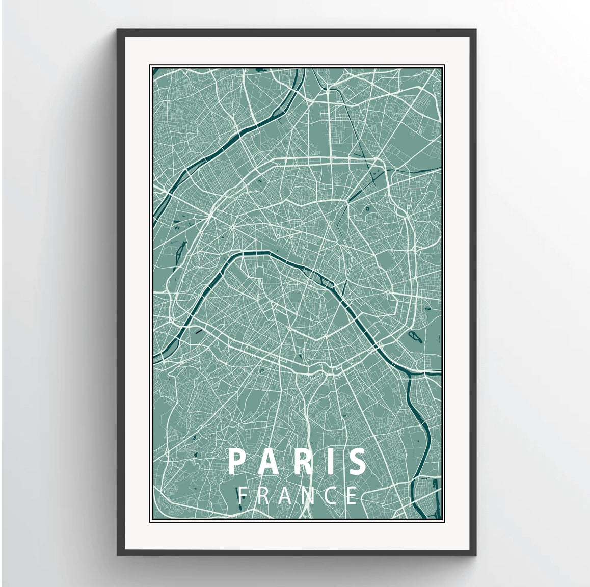 Paris City Map Portrait Poster