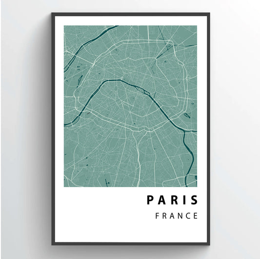 Paris City Map Poster