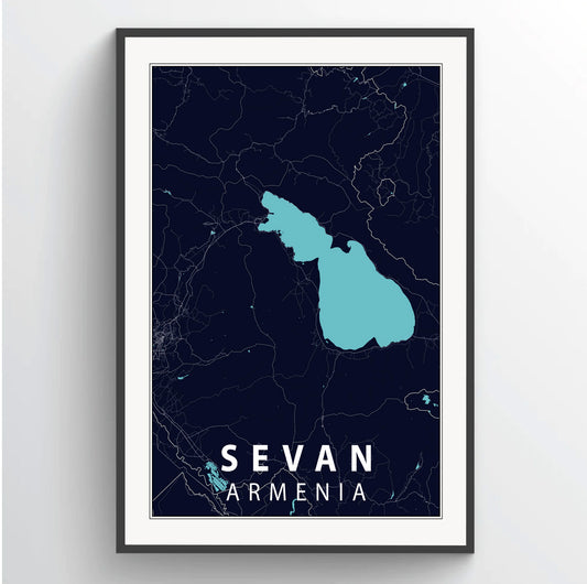 Sevan Map Portrait Poster